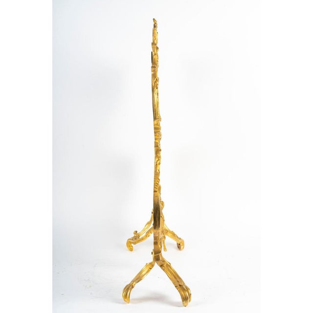 Metal Large Louis XV Style Ormolu Fire Screen For Sale - Image 7 of 9