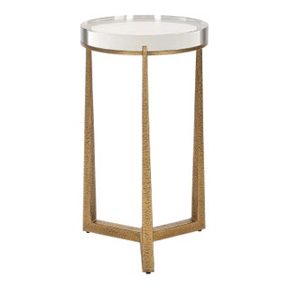 Modern Gold Accent Table For Sale