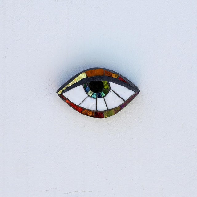 Contemporary Anti Evil Eye Mosaic #26 Wall Sculpture by Ruth Minola Scheibler For Sale - Image 3 of 4