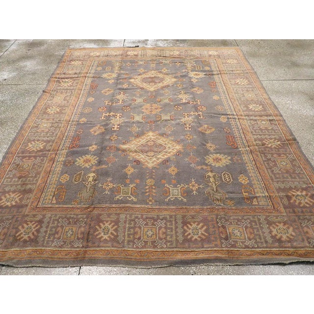 Galerie Shabab Collection Mid-20th Century Turkish Oushak Rug For Sale - Image 4 of 10