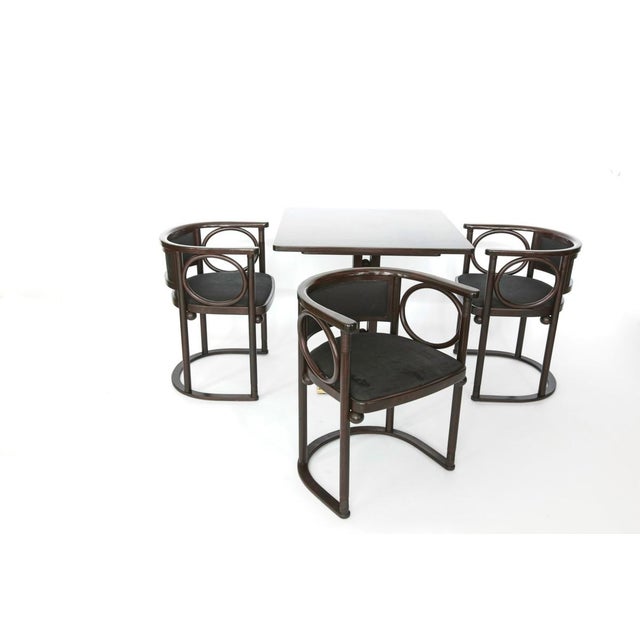 24-Ball Table and Fledermaus Chairs by Josef Hoffmann for Wittmann, 1980s, Set of 4 For Sale - Image 18 of 18