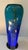 Mid-Century Modern 1980s Tall Curtiss Brock Hand Blown Art Glass Vase Featuring a Rich Gradient From Deep Cobalt Blue at the Base to Turquoise Near the Rim. For Sale - Image 3 of 7