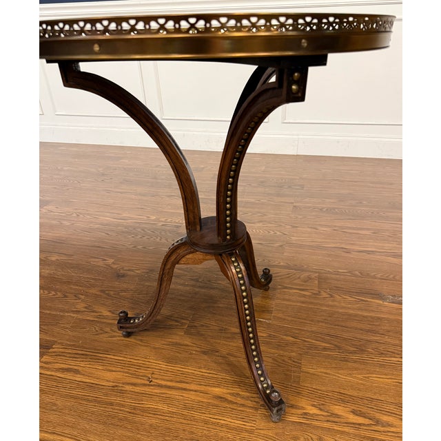 Pair of Traditional Round Mahogany Accent Tables by Leighton Hall - Showroom Samples For Sale - Image 12 of 14