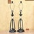 Metal Pair of Uttermost Wrought Iron & Ceramic Sphere Table Lamps For Sale - Image 7 of 18