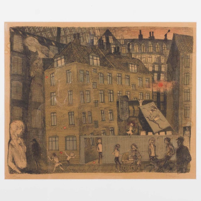 Ib Spang Olsen, Composition, 1960s, Lithograph, Framed For Sale - Image 4 of 8