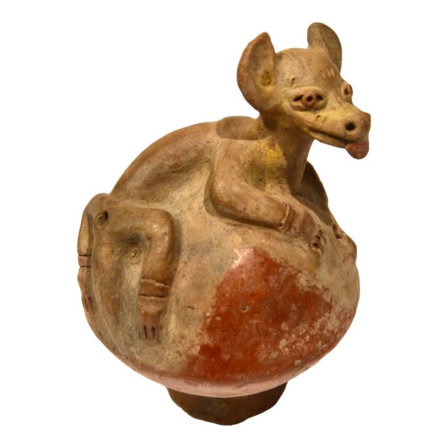 Pre Columbian Terracotta Animal Whistle For Sale