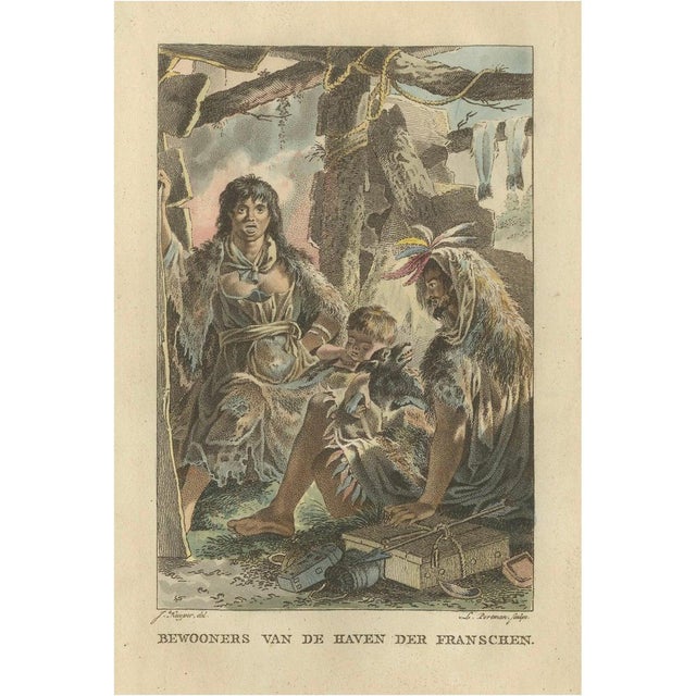 Jaques Kuyper, Inhabitants of French Harbour, Hand-Colored Print, 1805 For Sale