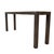 1980s Vintage Brutalist Iron, Brass & Wood Console Table W/ Thick Beveled Glass Insert For Sale - Image 5 of 18