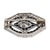 French Art Deco 2.00 Carat Old Pear Shape Diamond Onyx Platinum Brooch For Sale In Los Angeles - Image 6 of 6