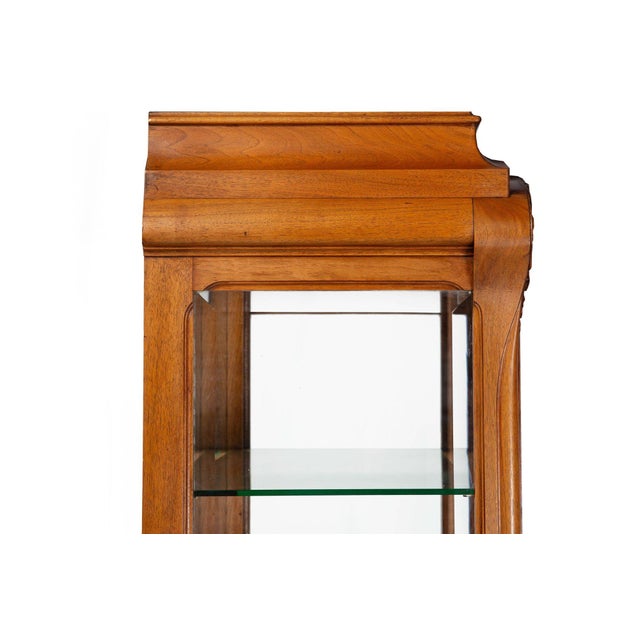 Art Nouveau Carved and Burl Walnut Display Cabinet Circa 1900 For Sale - Image 17 of 18