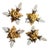 Vintage Hollywood Regency Florentine Gold-Plated and Silver-Plated Ceiling Lamps by Banci Firenze, Italy, 1960s, Set of 4 For Sale