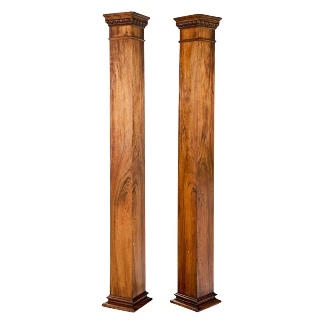 19th Century Tall Square Columns - A Pair For Sale