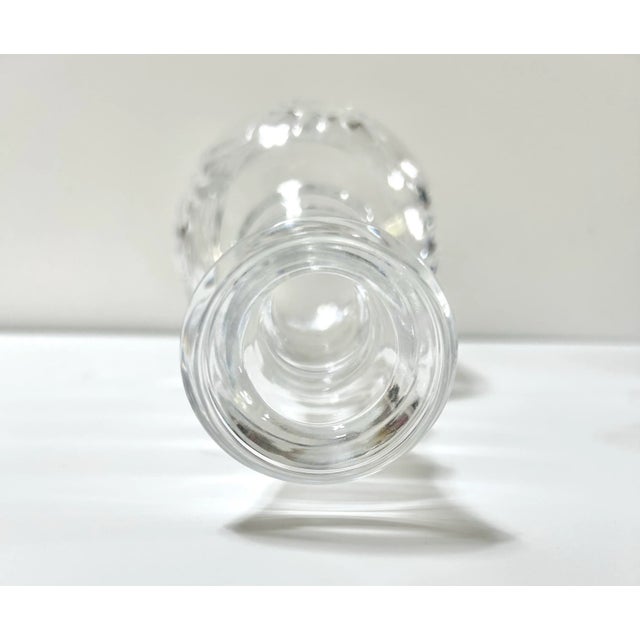Transparent Vintage Cut Crystal Decanter With Stopper – Elegant Barware for Whiskey or Bourbon For Sale - Image 8 of 8