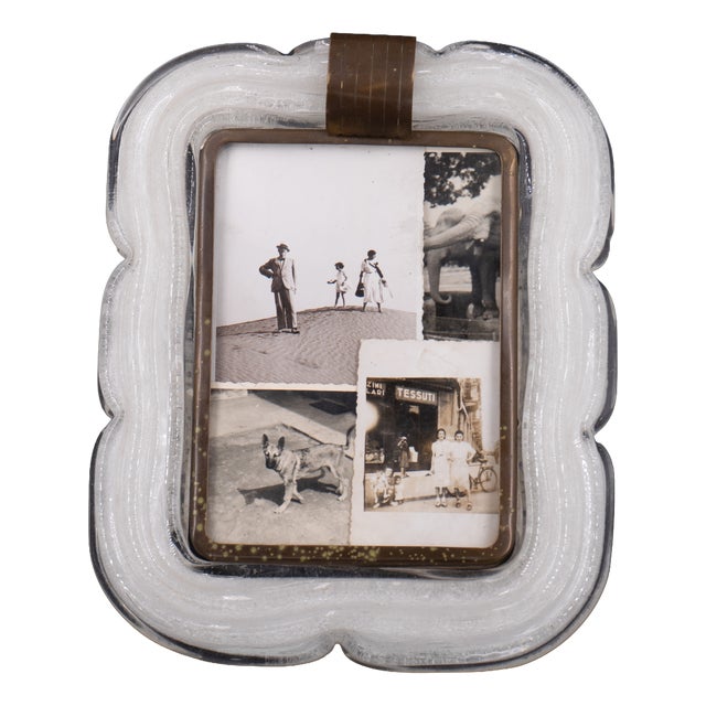 Murano Glass Photo Frame by Archimede Seguso for Seguso Vetri D'arte, 1940s For Sale