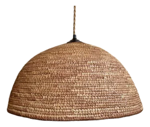 Vintage Dogon Dome Basket African Modern Pendant Light