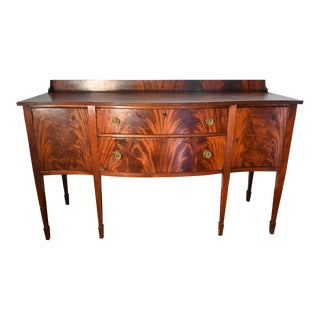 Antique Hepplewhite Style Wood Buffet Table For Sale