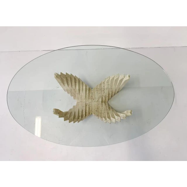 Mid-Century Modern Mid-Century Sculptural Travertine Coffee Table, Italy, 1970s For Sale - Image 3 of 4