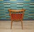 Mid-Century Modern Armchair Desk Chair in Red Decorative Rivets Spindle, 1950s For Sale - Image 3 of 9