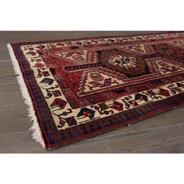 1960s Vintage Persian Hamadan Rug, 2'9" X 10'1" For Sale - Image 5 of 8