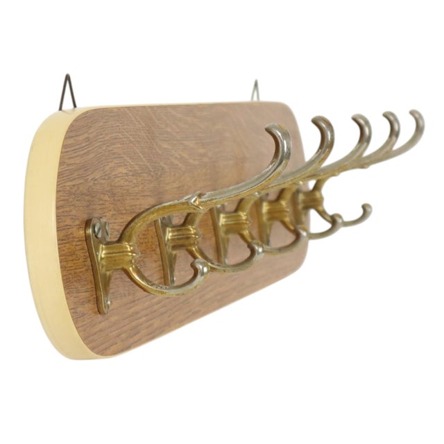 Vintage Wood Veneer Coat Rack, 1950s For Sale - Image 13 of 18