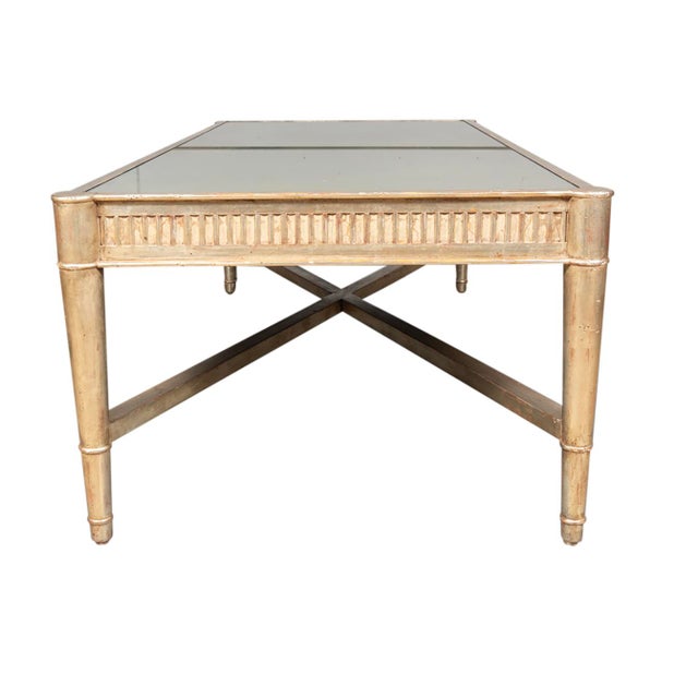 Mid Century Silver Leaf Coffee Table For Sale - Image 9 of 10