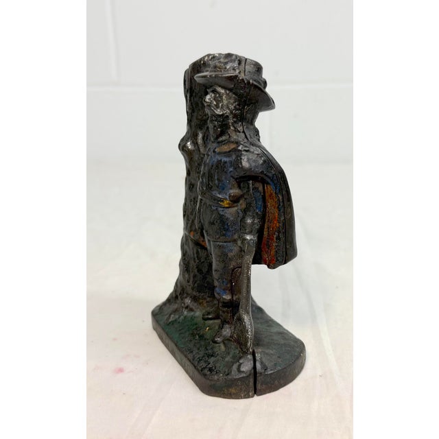 Rare Antique 1901 Cast Iron Captain Kidd Ives, Blodgett & Clapp Still Coin Bank For Sale - Image 9 of 14