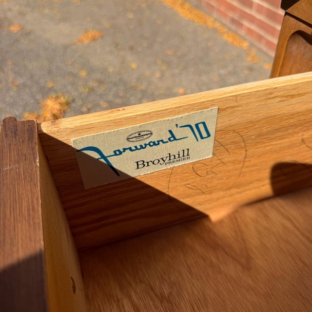 Broyhill Forward Mid-Century Modern Walnut Gentleman’s Chest For Sale - Image 9 of 11