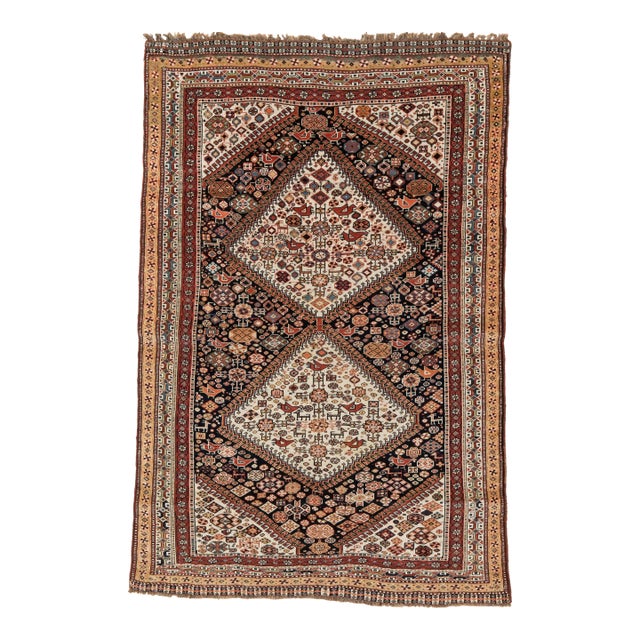 1930s Vintage Qashqai Rug For Sale