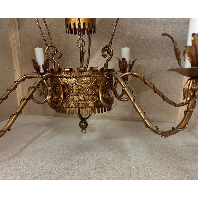 Late 20th Century Hot Air Balloon Form Tole Chandelier For Sale - Image 4 of 5