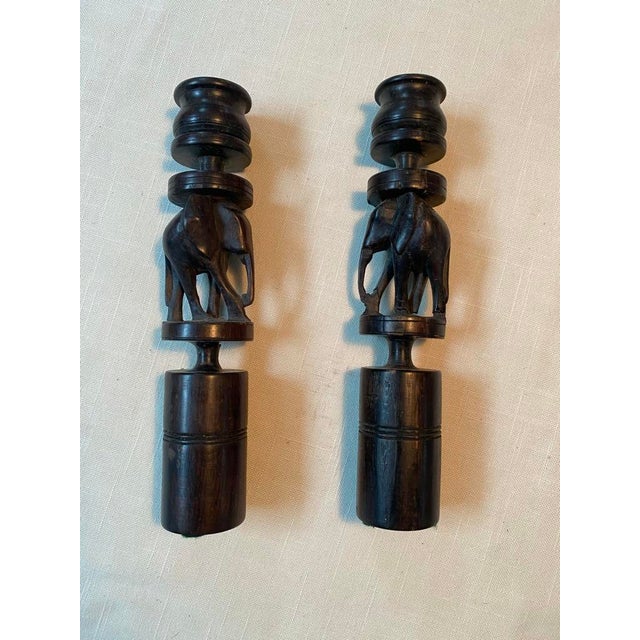 Beautifully carved Kenyan elephant candlesticks. Go wild!