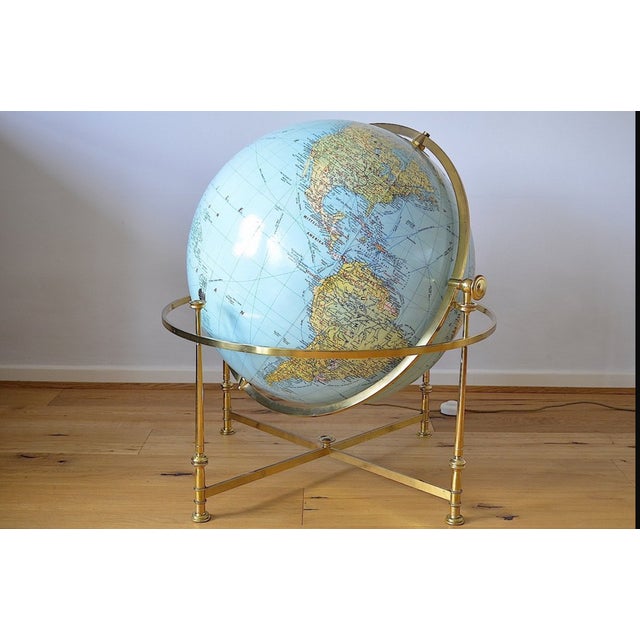 Globe in Brass Frame from JRO Verlag, 1960s For Sale - Image 16 of 18