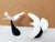 1990s Vintage - Pair of John Perry Seagulls in Flight Figurines - Black Base - White Matte Pellucida For Sale - Image 5 of 15