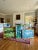 Mid 20th Century Erwin Steinhauser in style of Oscar-Claude Monet Pink Water Lilies Under the WIllow on Blue Impressionist Landscape Oil Painting For Sale - Image 4 of 5