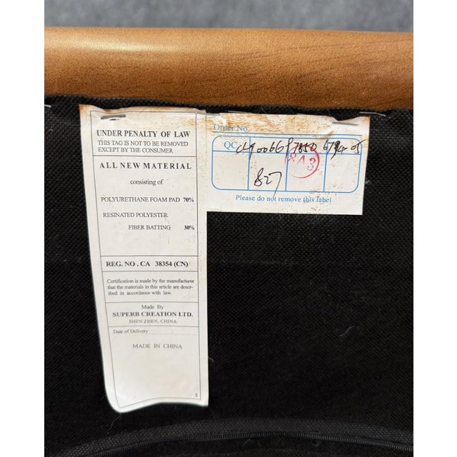Brown Leather Club Chair and Ottoman For Sale - Image 17 of 18
