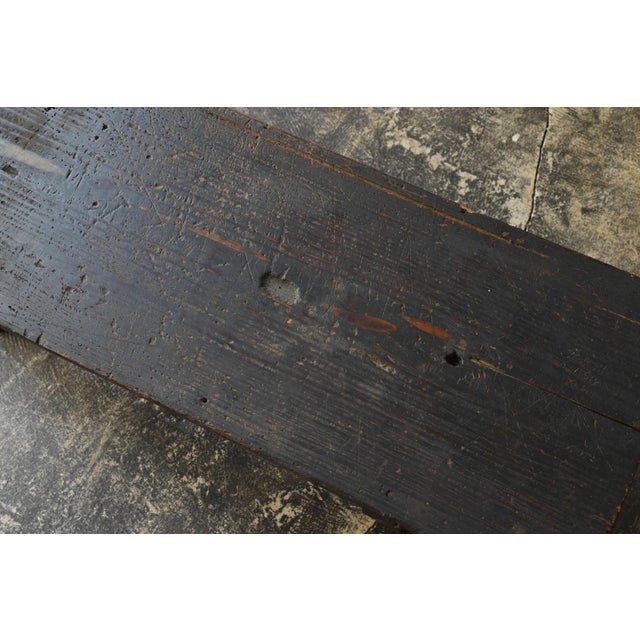 Brown Antique Japanese Cedar Writing Desk / Meiji-Taisho Era / Soot-Darkened Table For Sale - Image 8 of 18