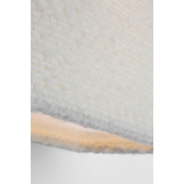 Anne-Marie Barton for Visual Comfort Signature Fumar 23" Tail Sconce in Ridged Tombac with Bouclé Shade For Sale - Image 9 of 13