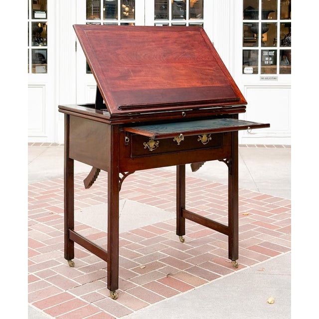 English Standing English Architect's Drawing Table of Mahogany From the George III Era For Sale - Image 3 of 11