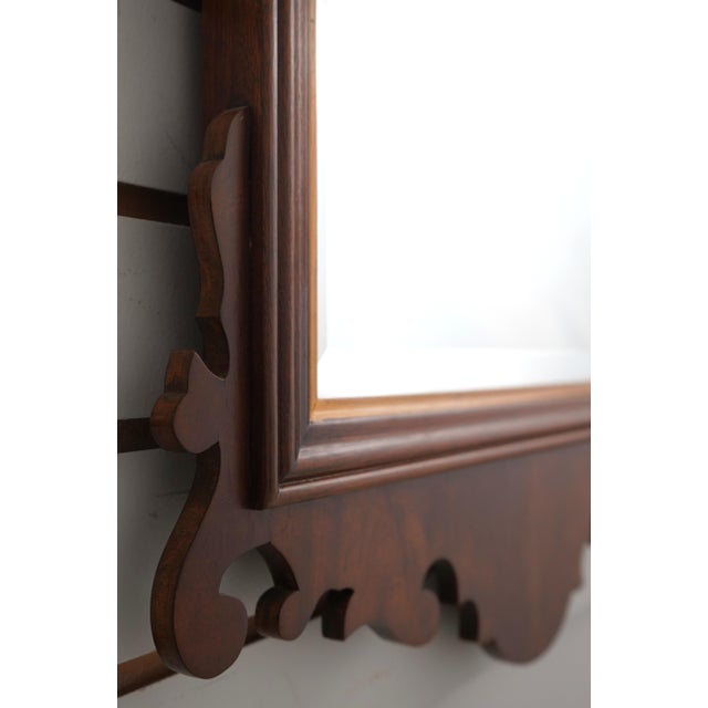 Councill Furniture Councill Craftsmen 18th Century Style Mahogany Mirror For Sale - Image 4 of 11