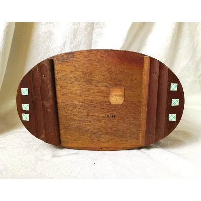 1960s Jewelry Armoire Box With Drawers Whimsigoth Tambour Keepsake Chest Vanity Top Dressing Table Dark Academia Victorian Gothic Revival Decor For Sale - Image 10 of 16