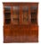 Antique 19th Century English Flame Mahogany Library Bookcase For Sale