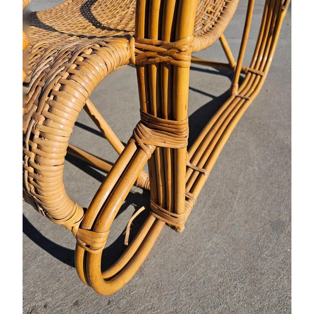 Set of Mid-Century Modern Bamboo and Rattan Loungers, Italy, 1960s For Sale - Image 11 of 16