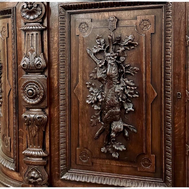 Grand 19th Century French Renaissance Revival Bookcase Signed by Sculptor Benjamin Deguil For Sale - Image 15 of 18
