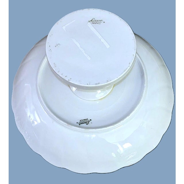 Mid 20th Century Limoges France Gold Rose Dessert Server For Sale - Image 5 of 9