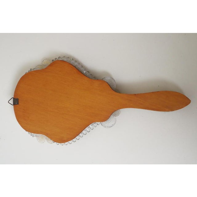 Hollywood Regency Venetian Floral Murano Glass Hand Mirror, Italy, 1950s For Sale - Image 3 of 12