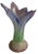 Vintage Art Glass Six Petal Vase For Sale - Image 9 of 11