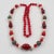 Plastic Bakelite and Lucite Long Necklace Gray, White, and Red Colors For Sale - Image 7 of 11