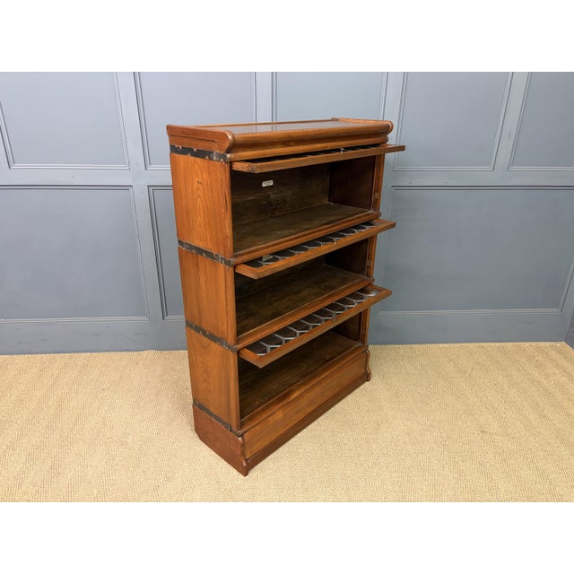 Walnut Stacking Bookcase from Globe Wernicke, 1910 For Sale - Image 9 of 17