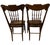 American A Pair of Antique Oak Press Back Side Chairs With Cane Seats For Sale - Image 3 of 6
