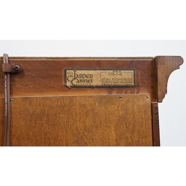 Jasper Cabinet Traditional Style 16" Petite Lighted Display Curio Cabinet 337-1-N - Olde Fruitwood Finish For Sale - Image 10 of 12