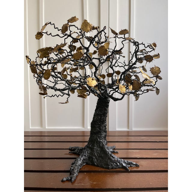 1960s Vintage Mid-Century Modern Metal Tree Sculpture For Sale - Image 5 of 5